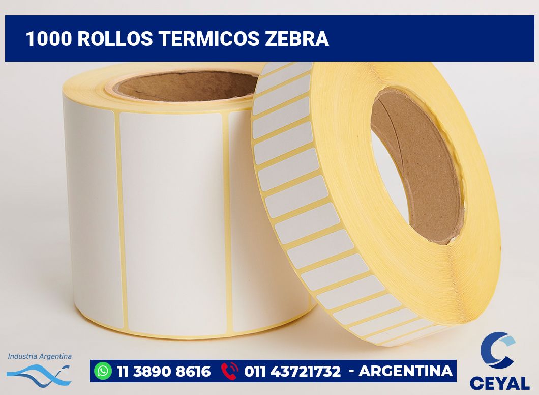 1000 Rollos termicos zebra