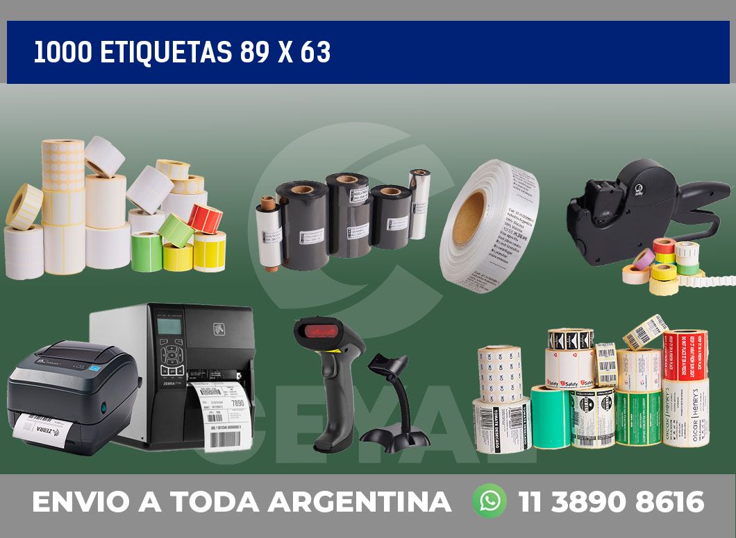 1000 etiquetas 89 x 63