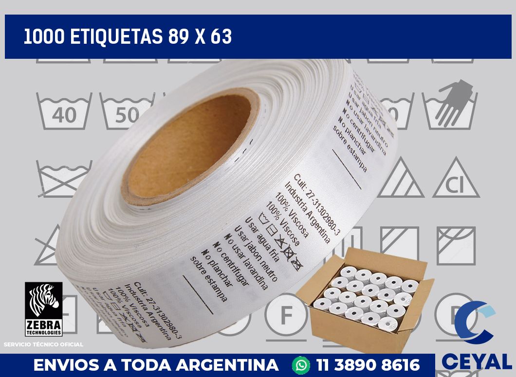 1000 etiquetas 89 x 63