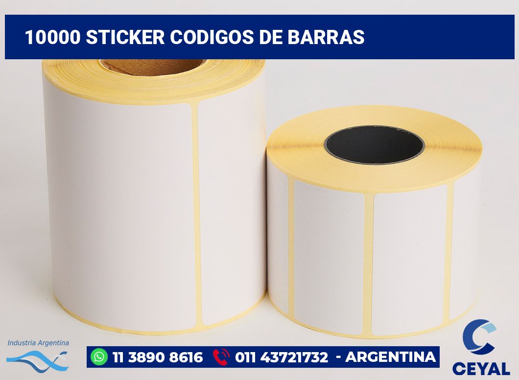 10000 Sticker codigos de barras