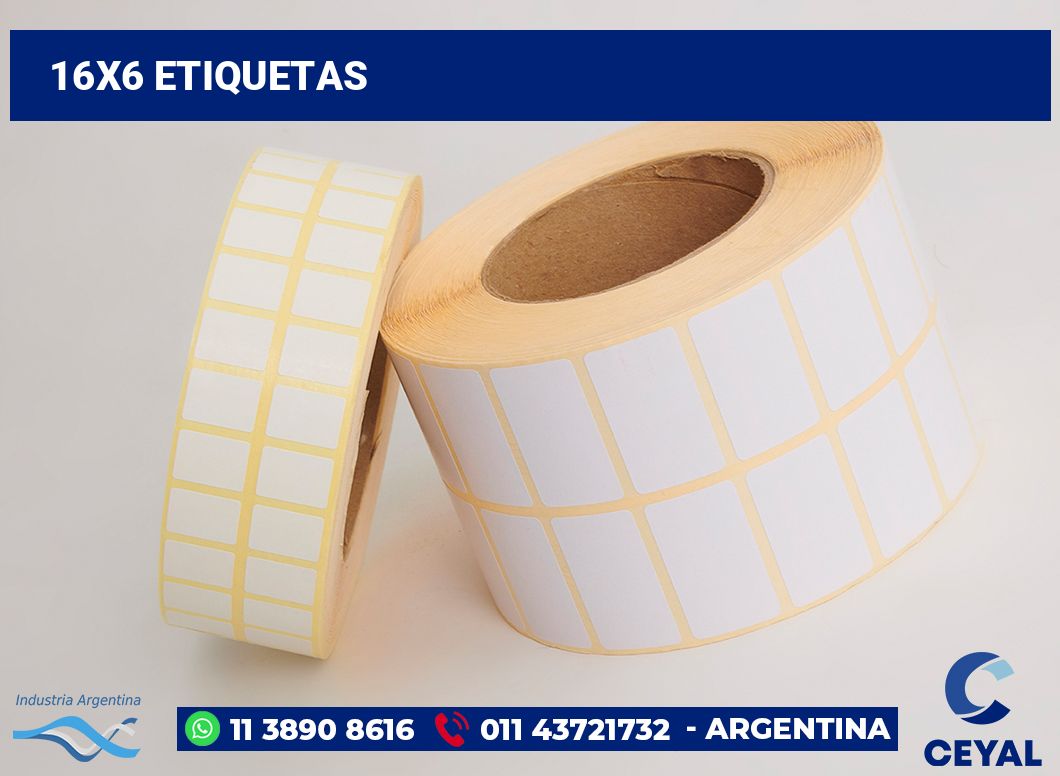 16x6 Etiquetas
