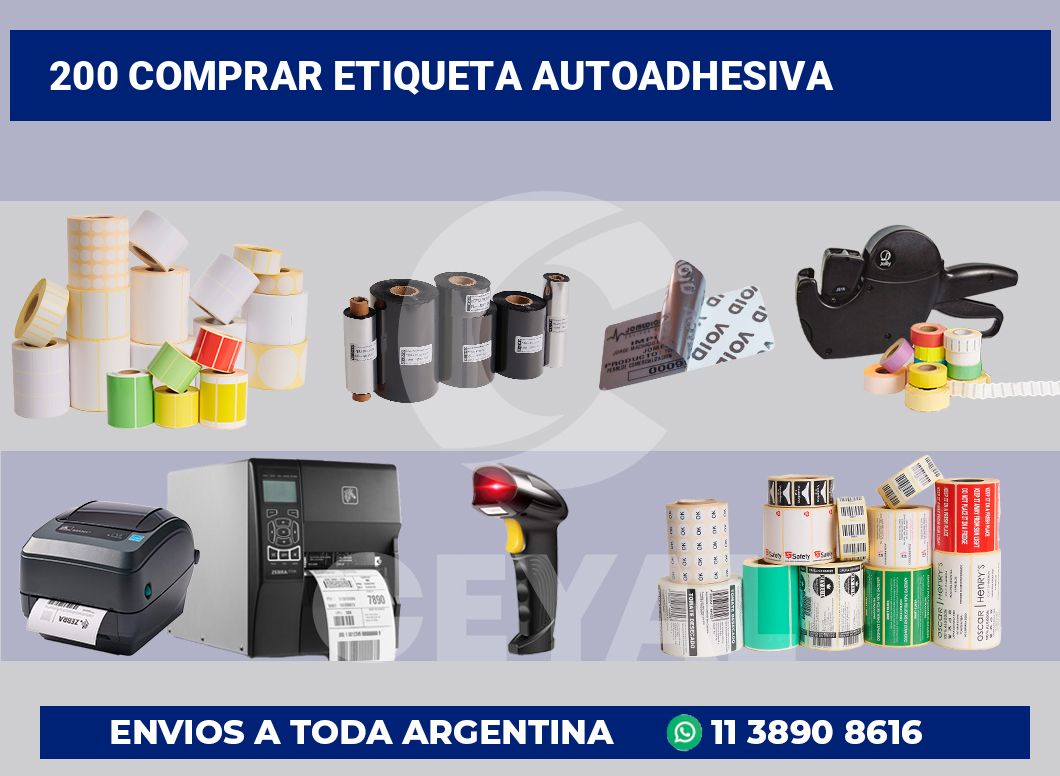 200 Comprar etiqueta autoadhesiva