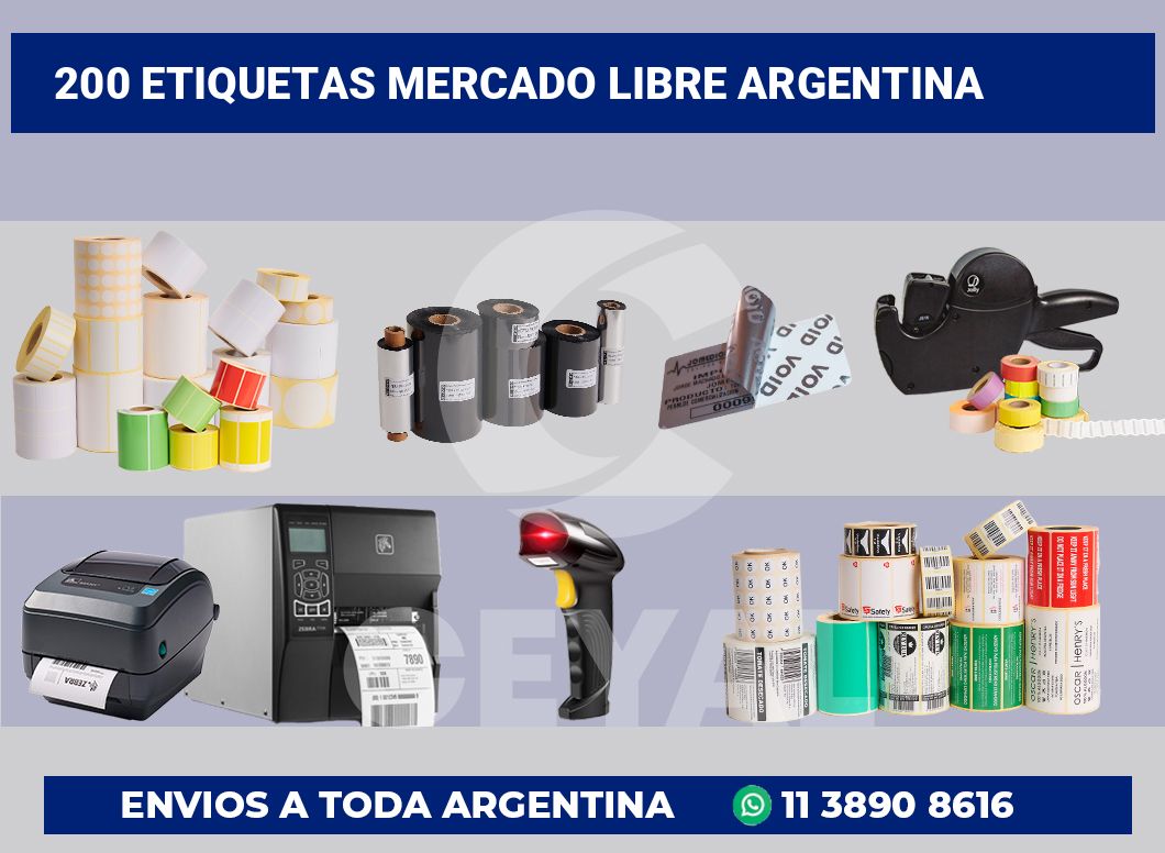 200 Etiquetas mercado libre argentina