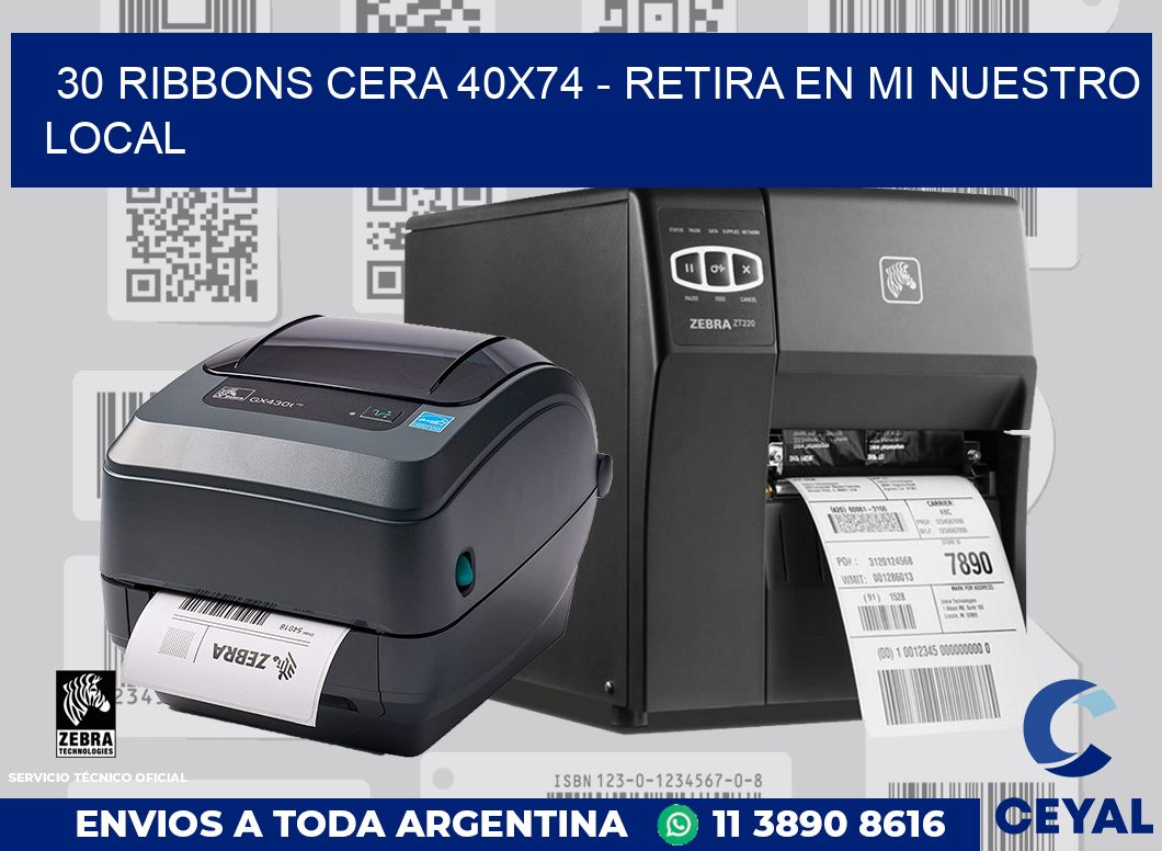 30 Ribbons cera 40x74 - retira en mi nuestro local