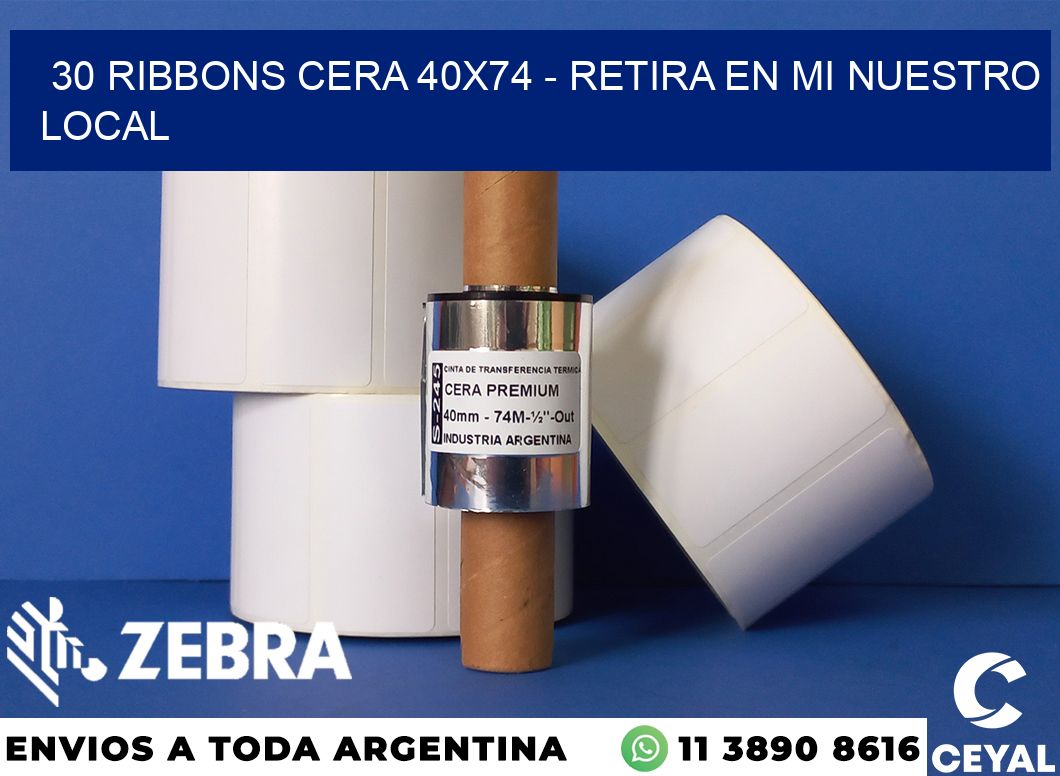 30 Ribbons cera 40x74 - retira en mi nuestro local