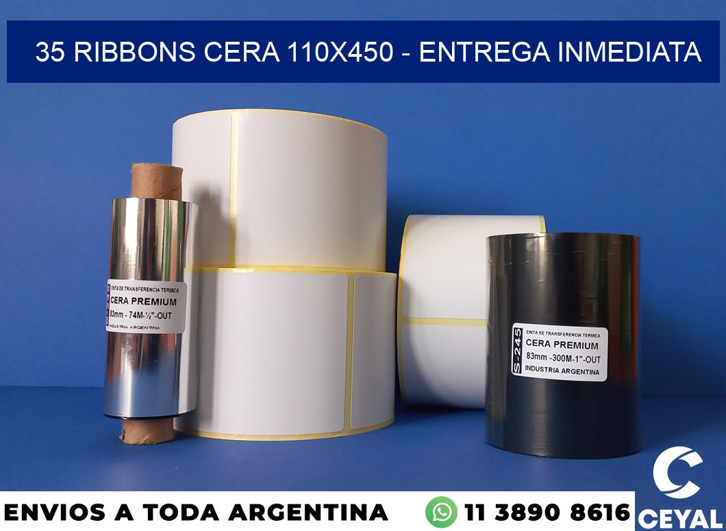 35 Ribbons cera 110×450 – Entrega inmediata