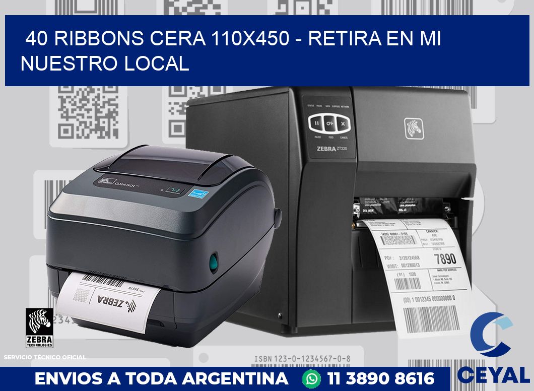 40 Ribbons cera 110x450 - retira en mi nuestro local