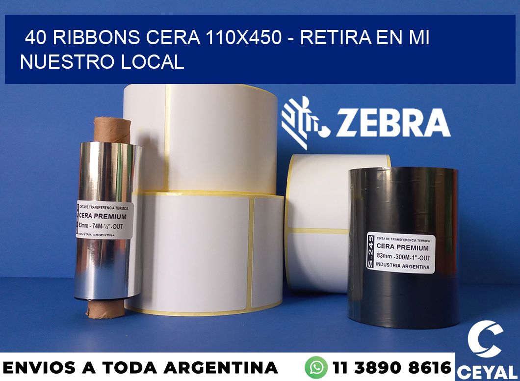 40 Ribbons cera 110x450 - retira en mi nuestro local
