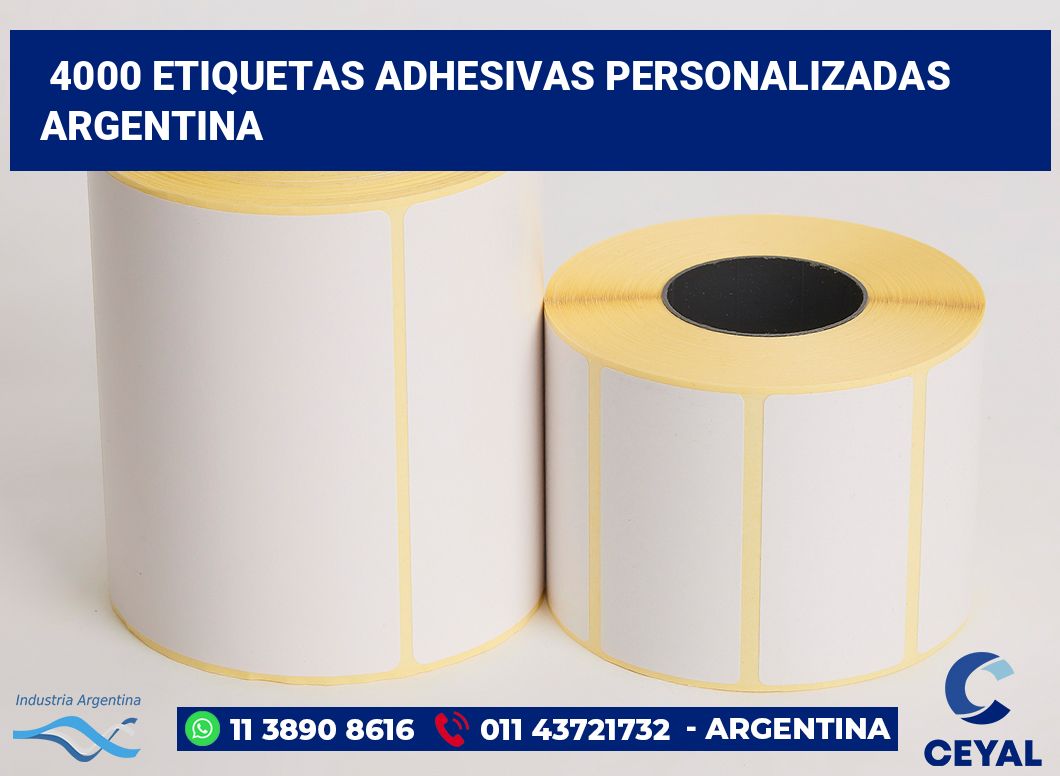 4000 Etiquetas adhesivas personalizadas argentina