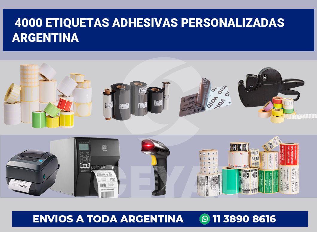 4000 Etiquetas adhesivas personalizadas argentina
