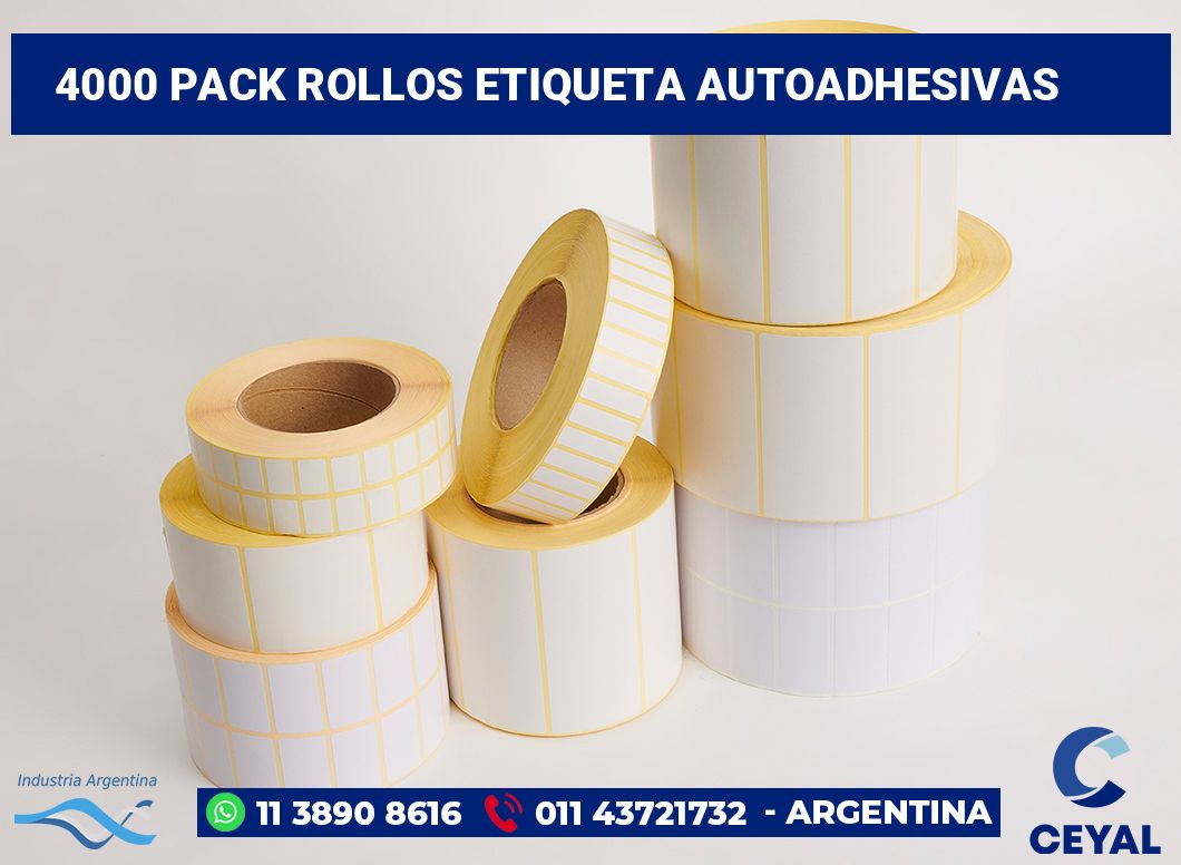 4000 Pack rollos etiqueta autoadhesivas