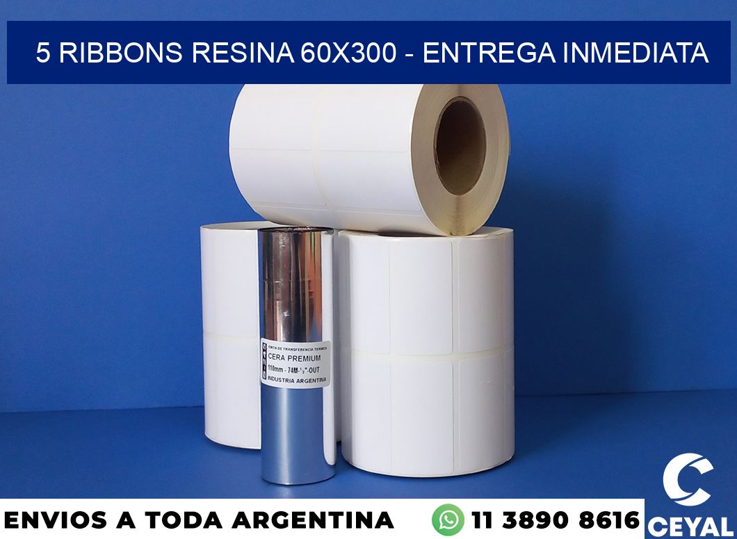 5 Ribbons resina 60×300 – Entrega inmediata