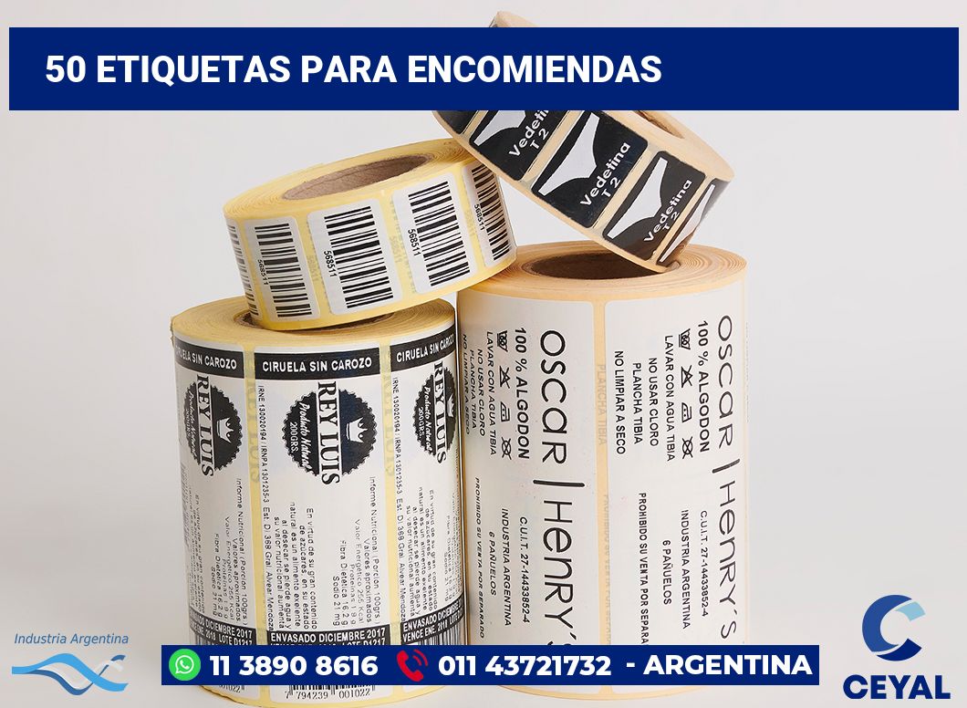 50 Etiquetas para encomiendas