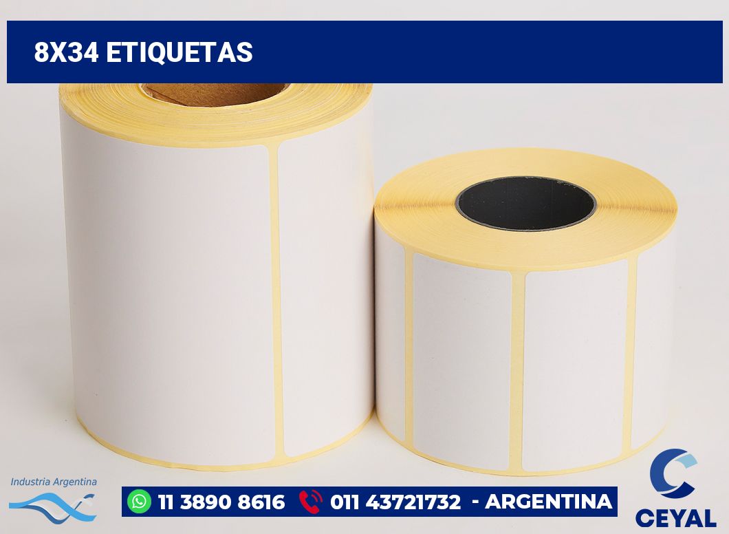 8x34 Etiquetas