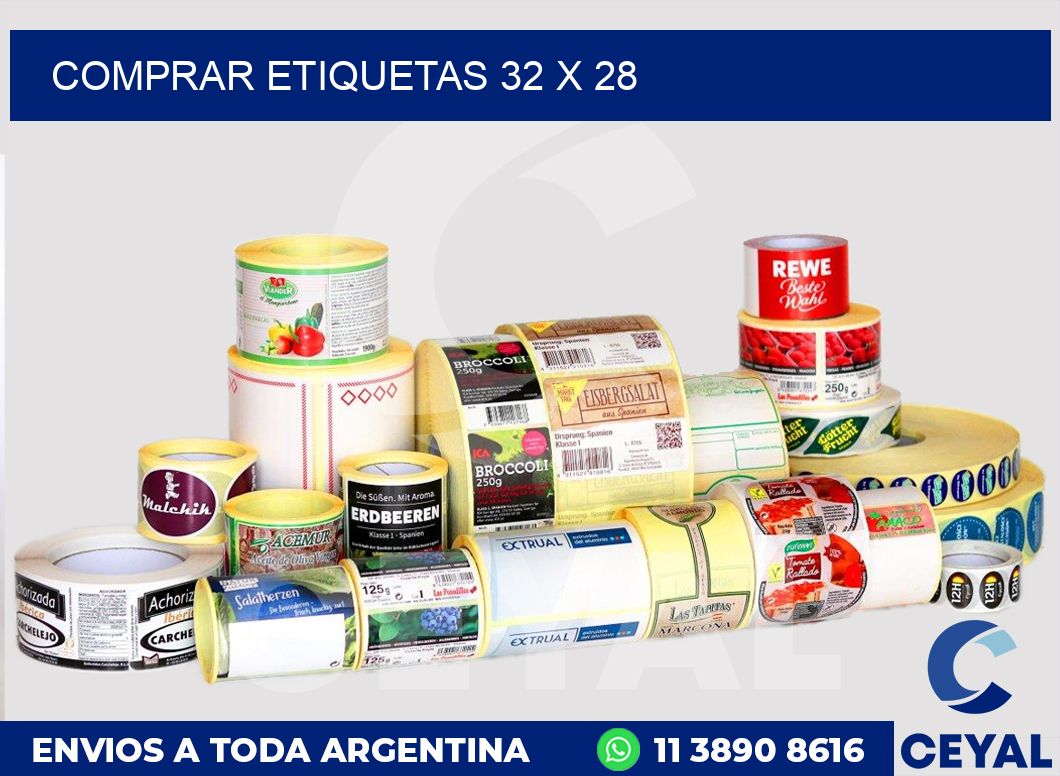 Comprar etiquetas 32 x 28