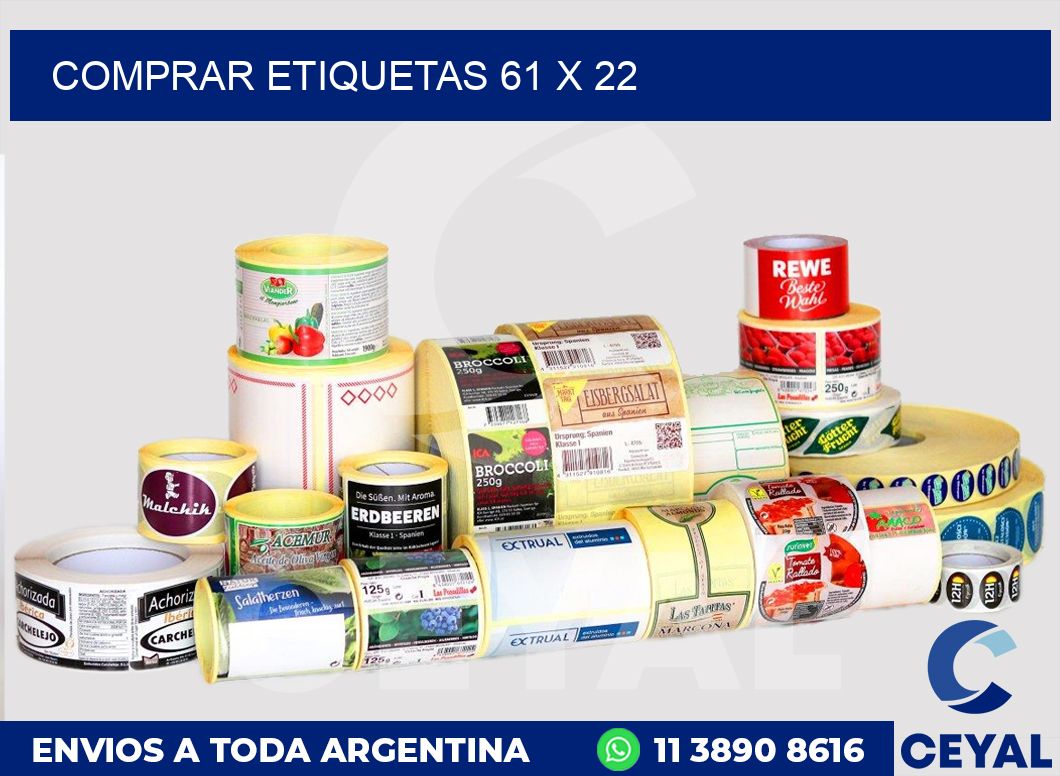 Comprar etiquetas 61 x 22