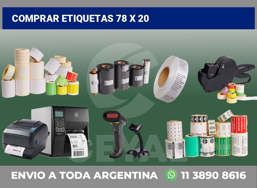 Comprar etiquetas 78 x 20