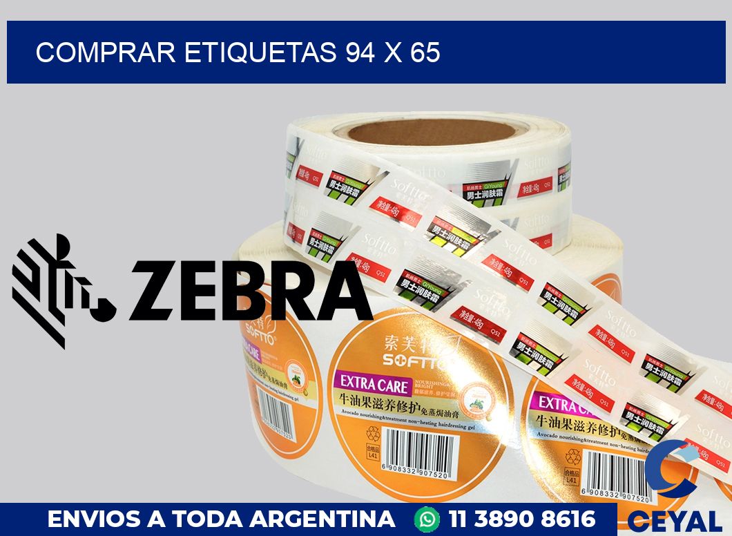 Comprar etiquetas 94 x 65