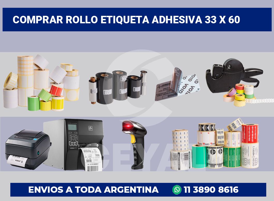 Comprar rollo etiqueta adhesiva 33 x 60
