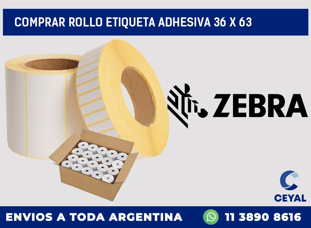 Comprar rollo etiqueta adhesiva 36 x 63