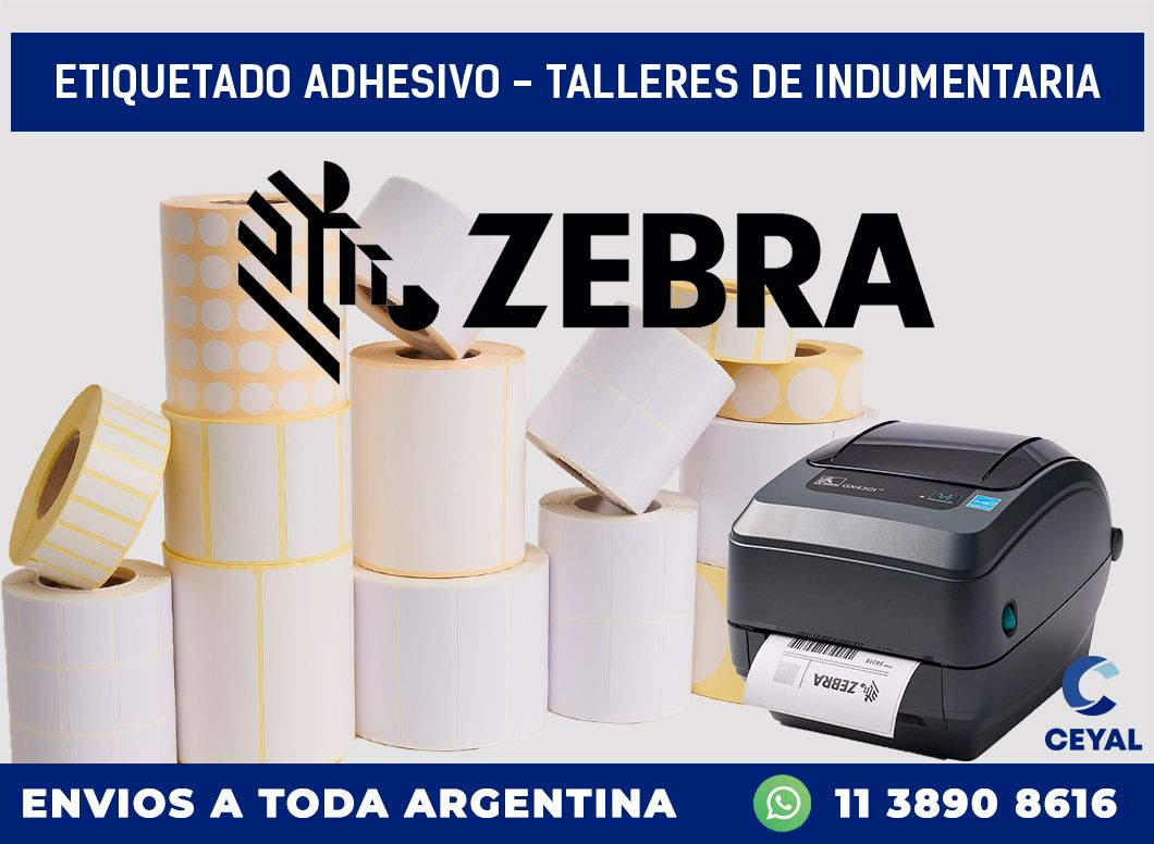 Etiquetado adhesivo - Talleres de indumentaria