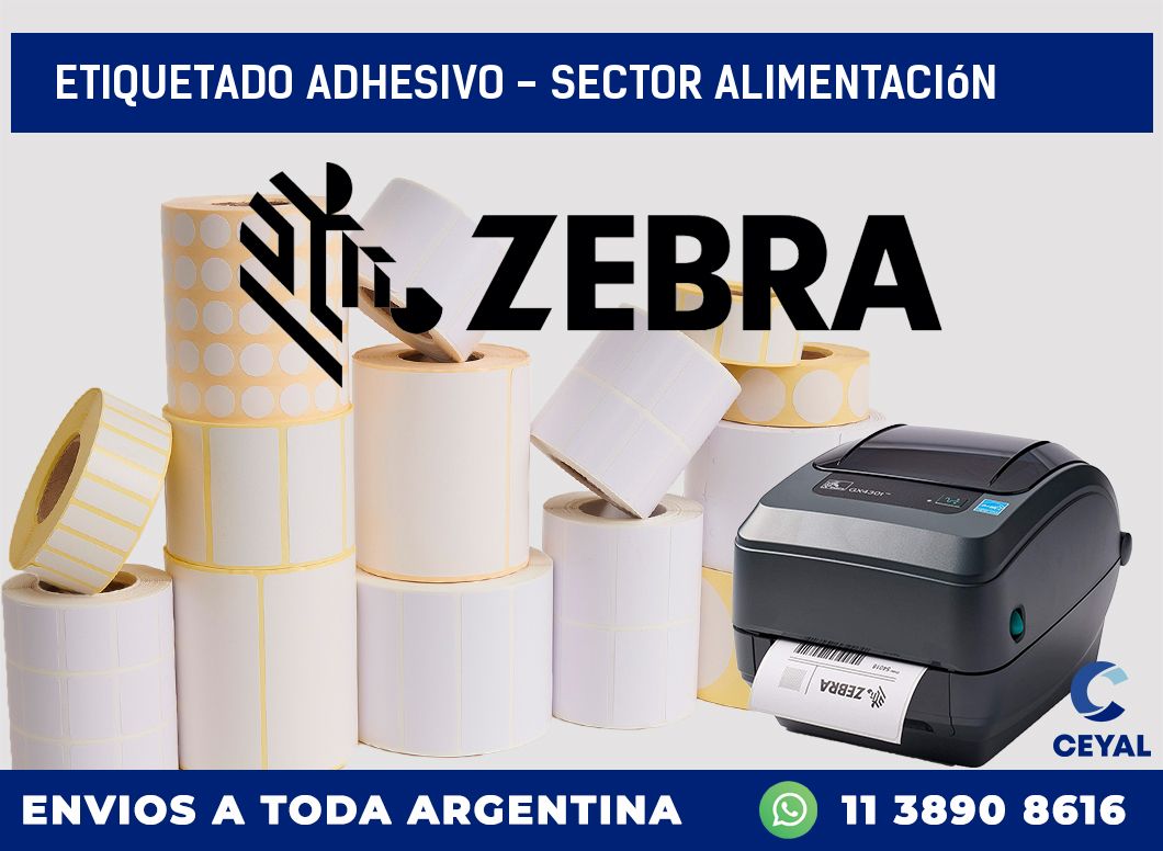 Etiquetado adhesivo - sector alimentación