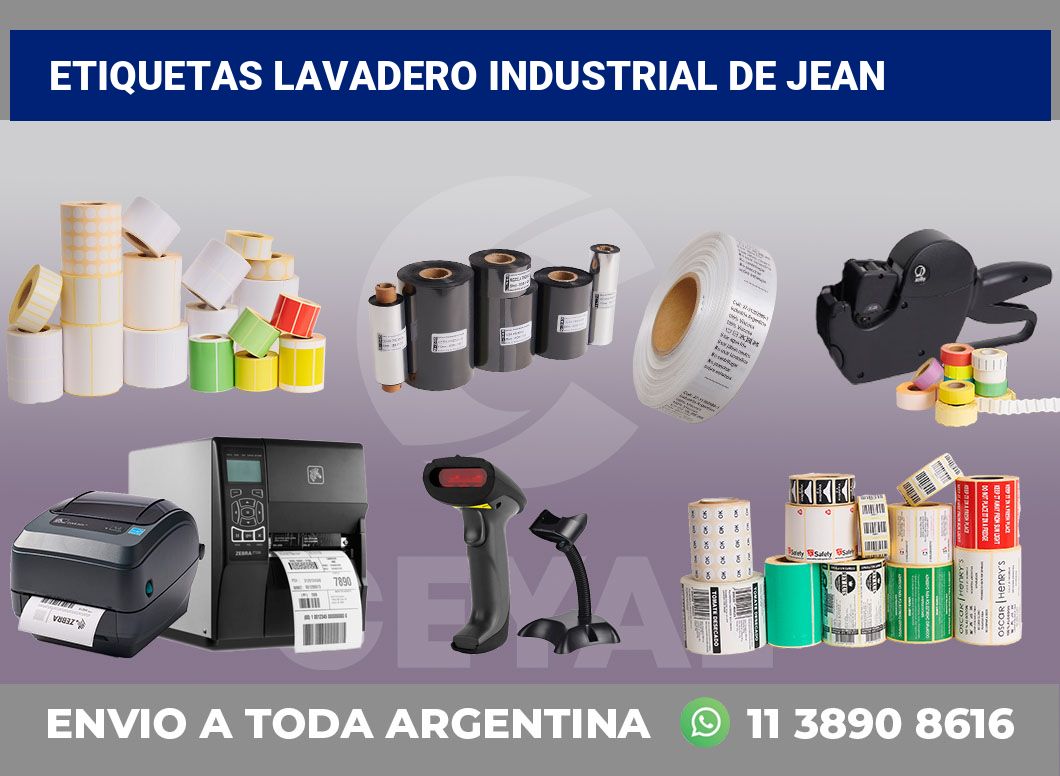 Etiquetas Lavadero industrial de jean