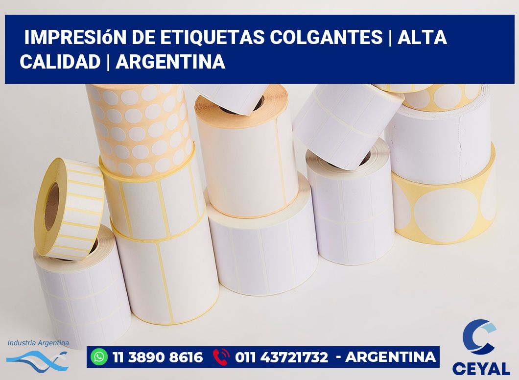 Impresión de etiquetas colgantes | Alta calidad | Argentina