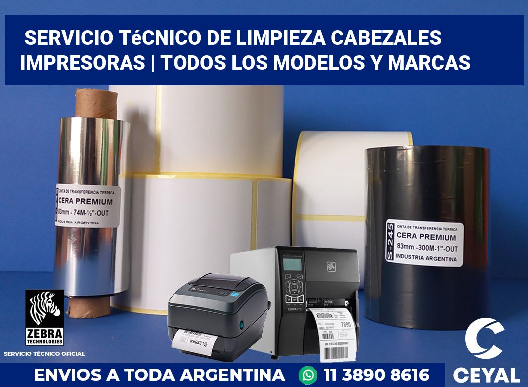 Servicio técnico de limpieza cabezales impresoras | Todos los modelos y marcas
