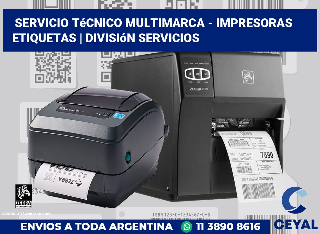 Servicio técnico multimarca - impresoras etiquetas | División Servicios