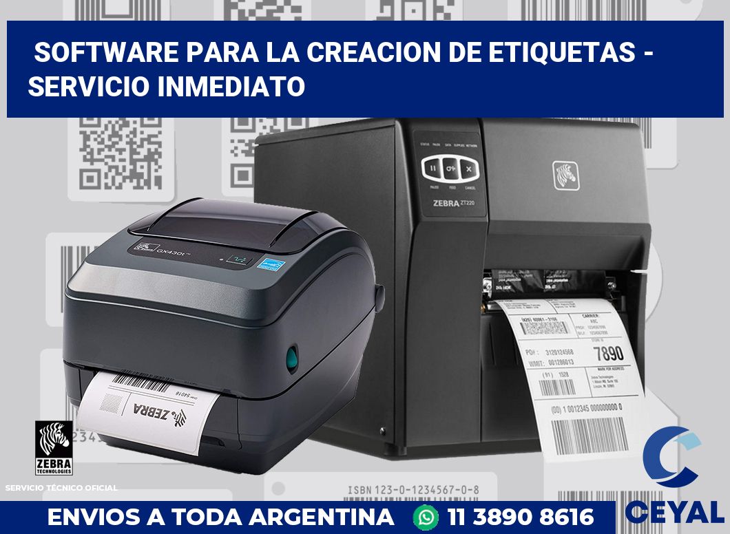 Software para la creacion de etiquetas - Servicio inmediato