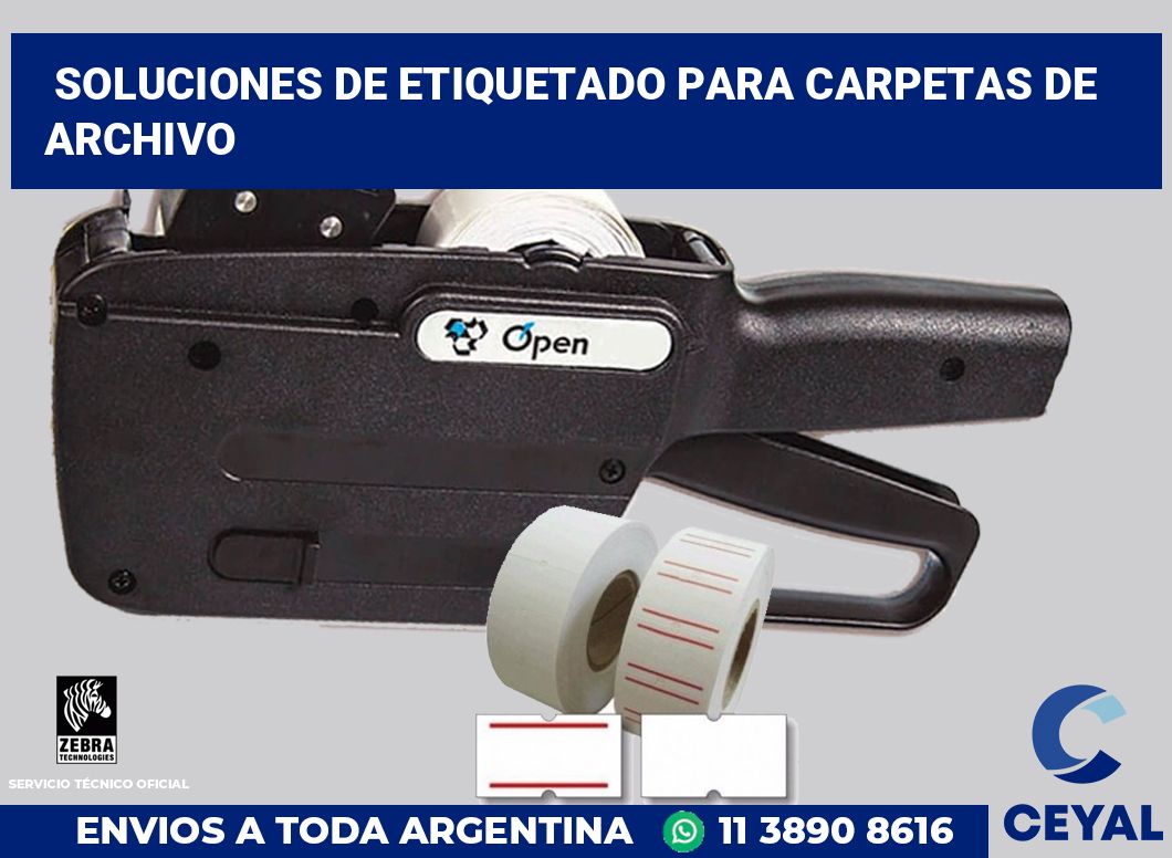 Soluciones de Etiquetado para Carpetas de Archivo