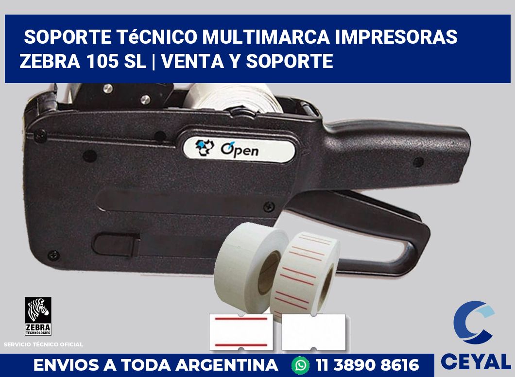 Soporte técnico multimarca impresoras Zebra 105 SL | Venta y soporte