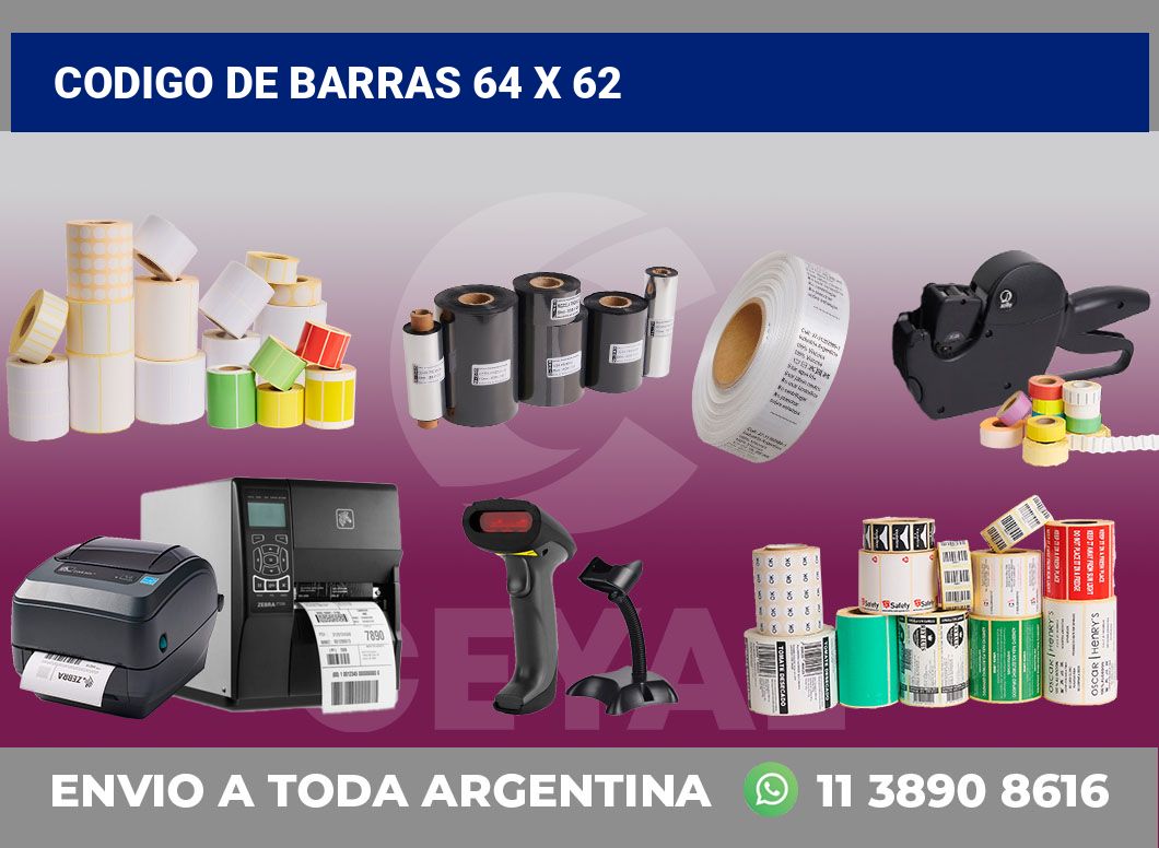 codigo de barras 64 x 62