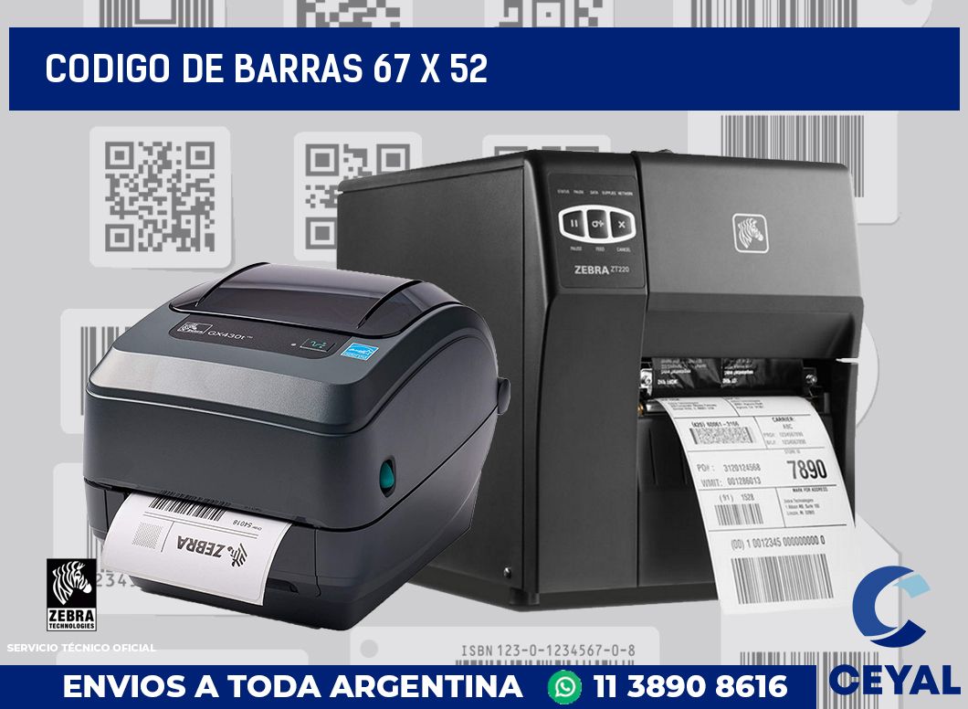 codigo de barras 67 x 52