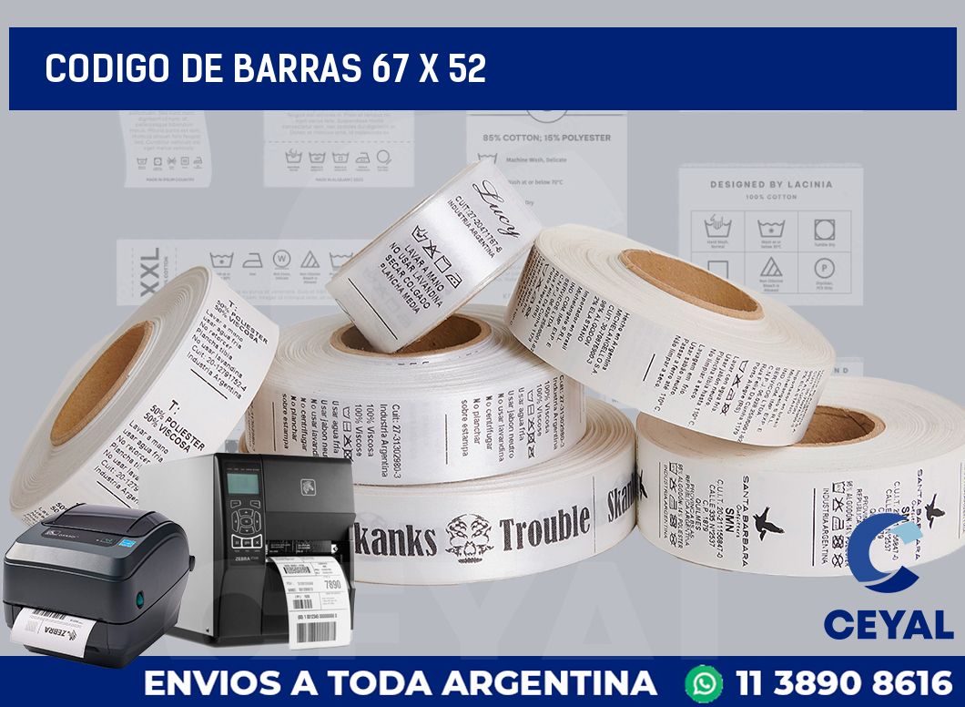 codigo de barras 67 x 52