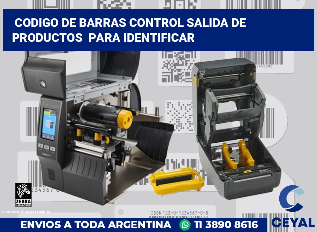 codigo de barras control salida de productos  para identificar