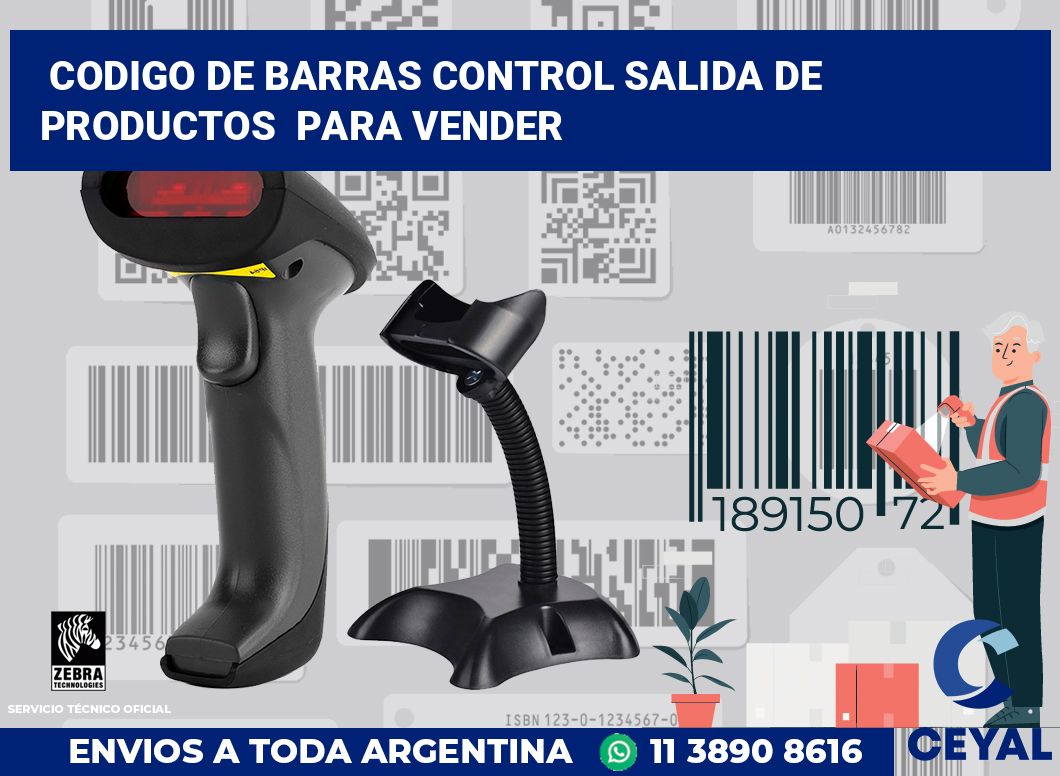 codigo de barras control salida de productos  para vender