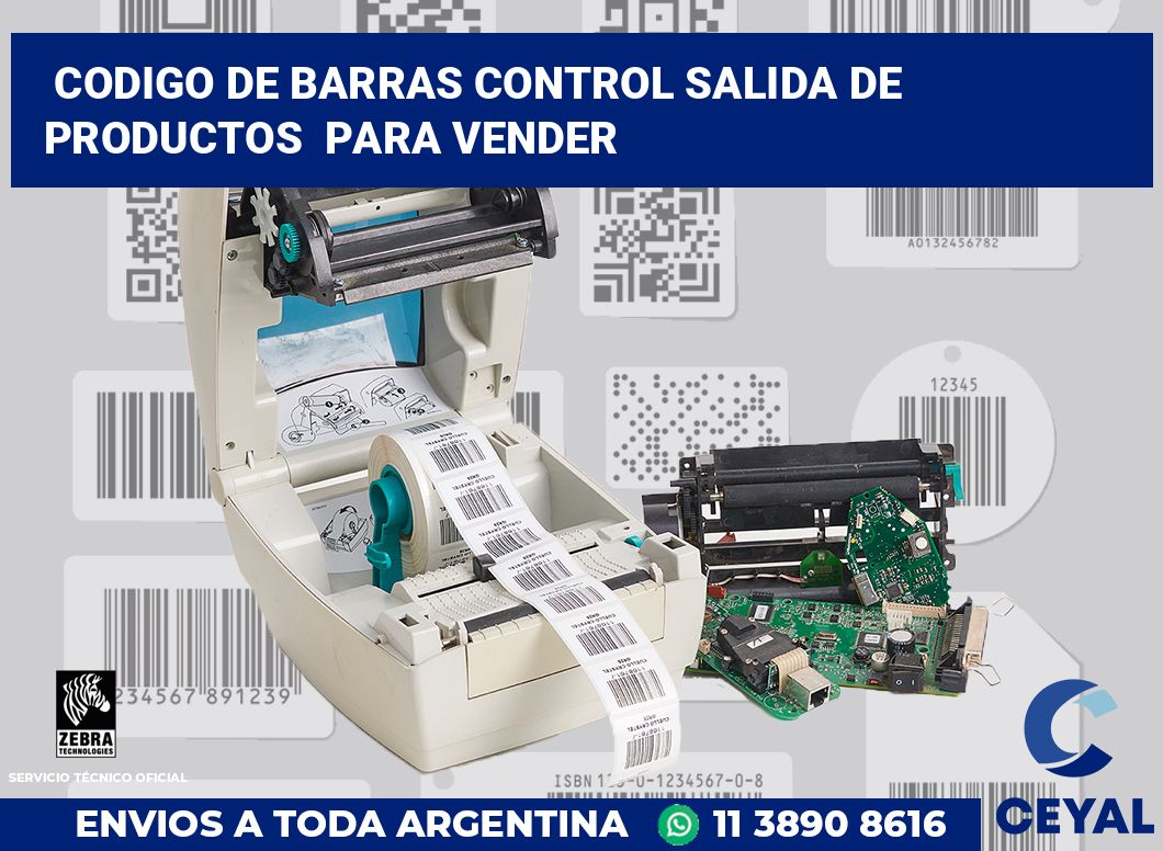 codigo de barras control salida de productos  para vender