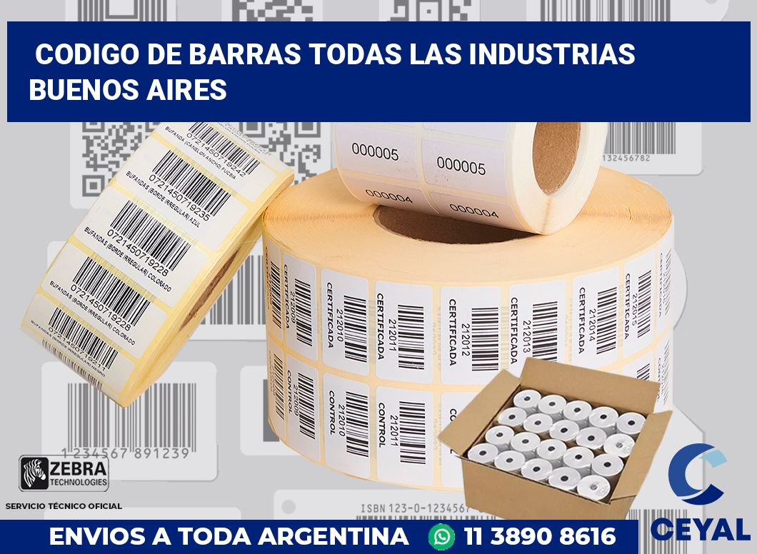codigo de barras todas las industrias  Buenos Aires