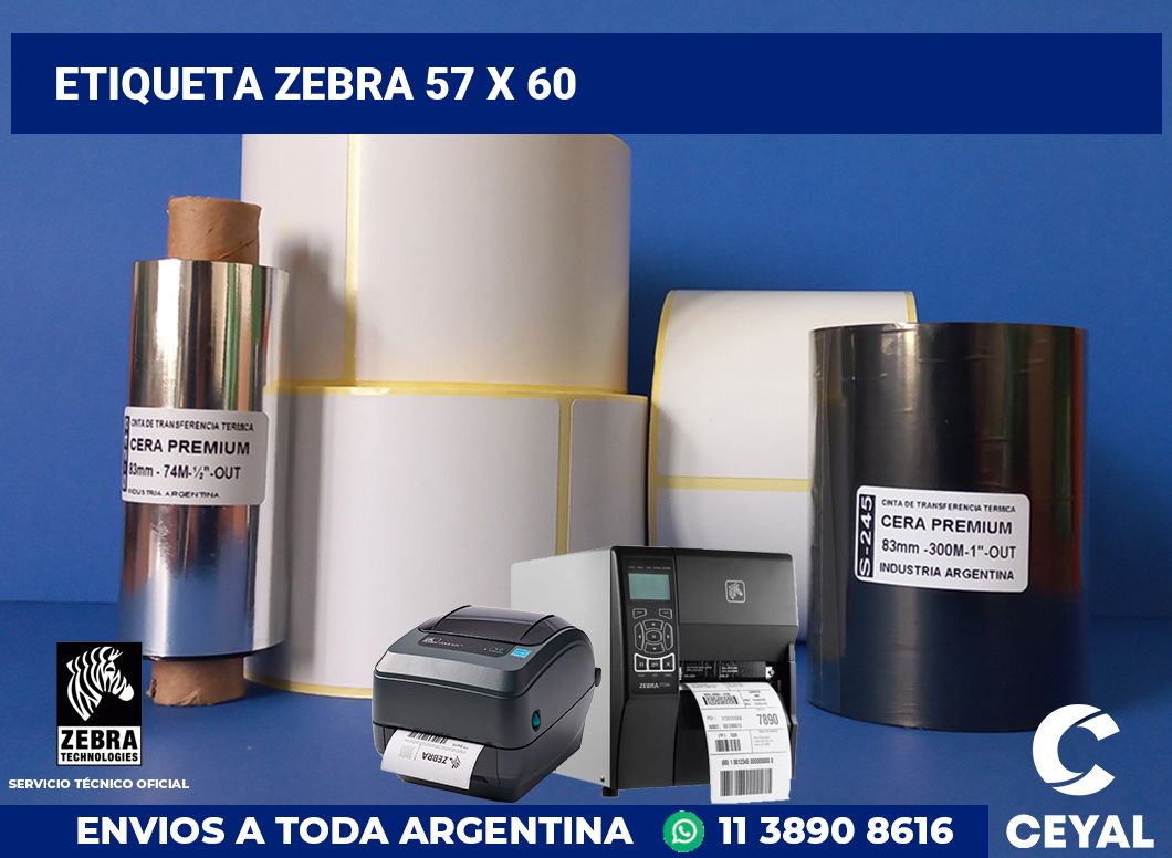 etiqueta zebra 57 x 60