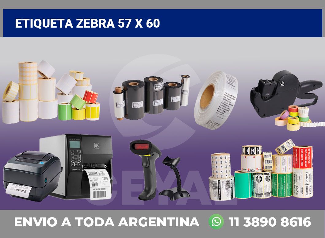 etiqueta zebra 57 x 60