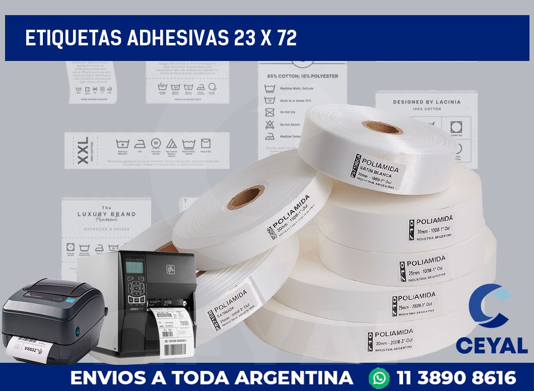 etiquetas adhesivas 23 x 72