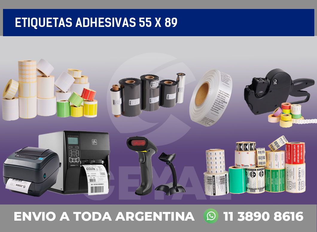 etiquetas adhesivas 55 x 89