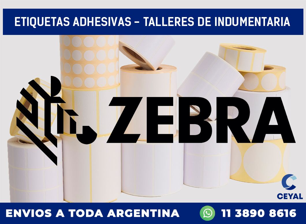 etiquetas adhesivas - Talleres de indumentaria