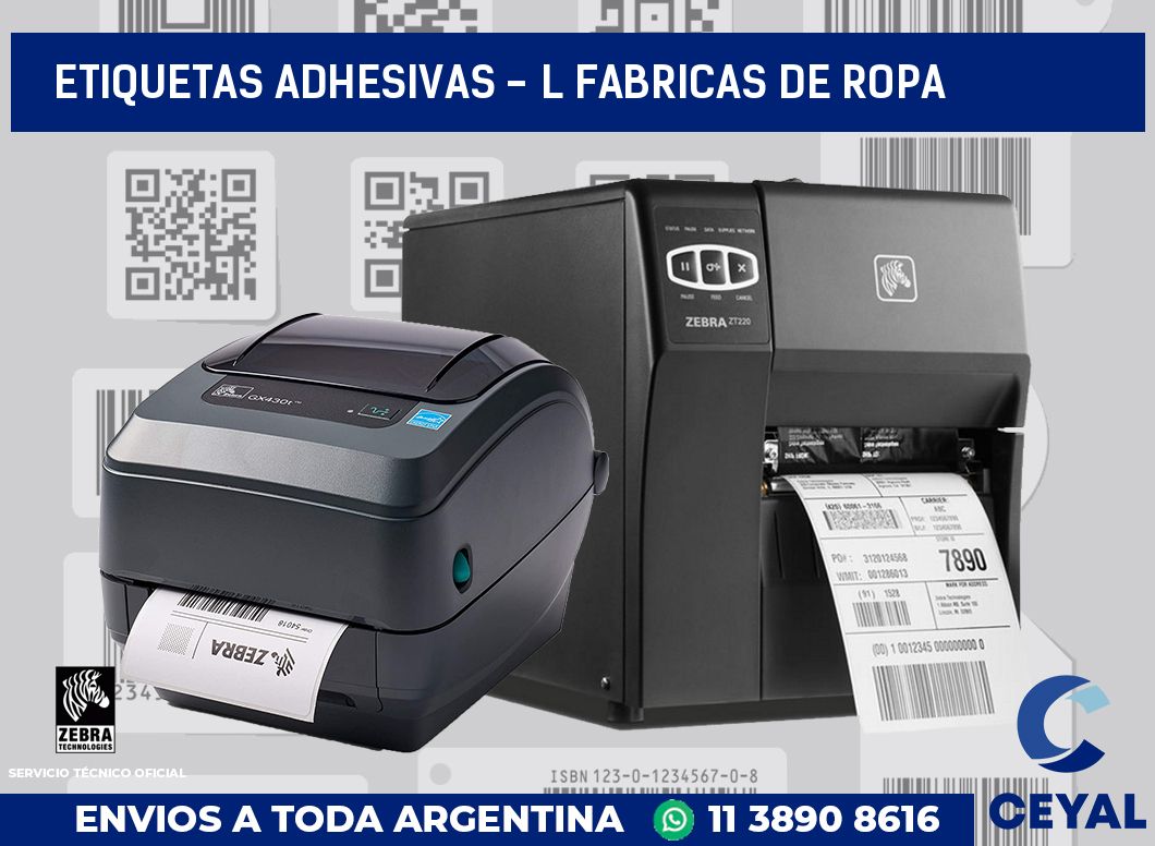 etiquetas adhesivas - l fabricas de ropa