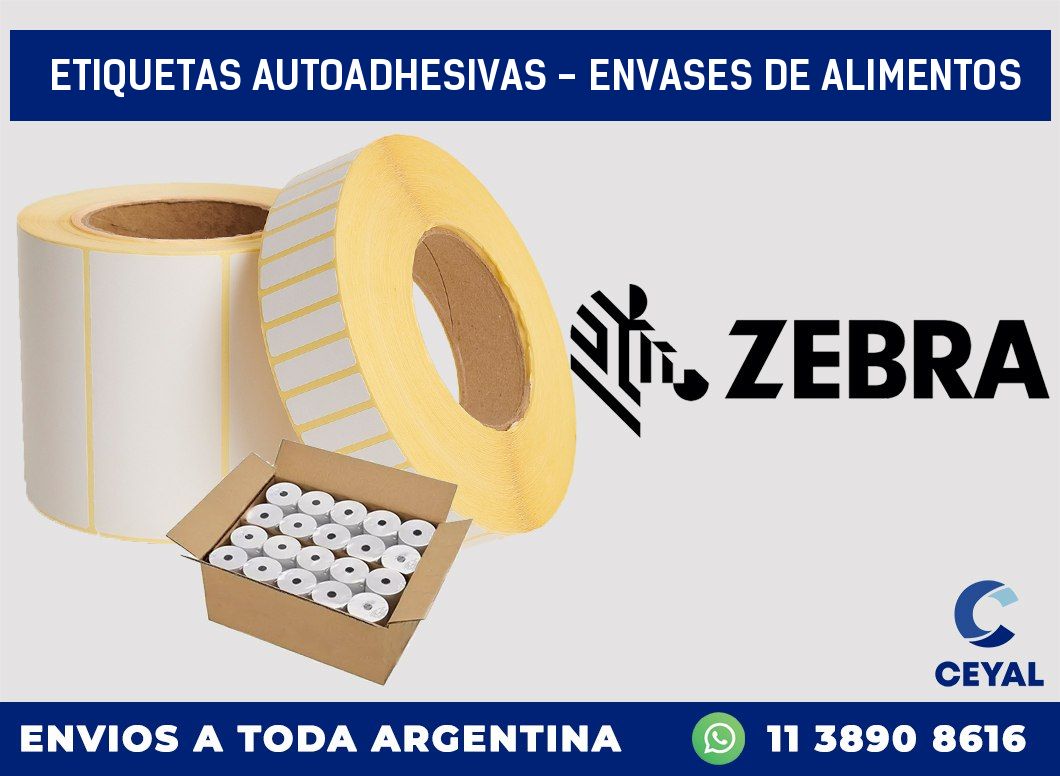 etiquetas autoadhesivas - envases de alimentos