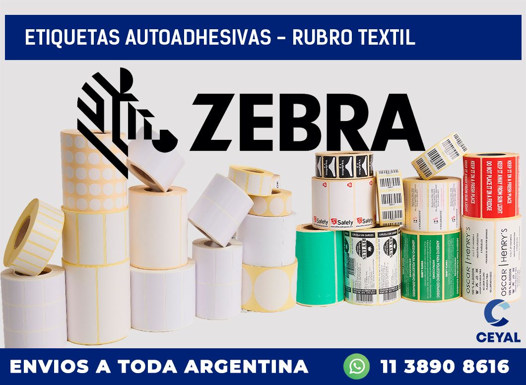 etiquetas autoadhesivas - rubro textil