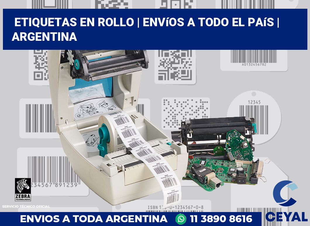 etiquetas en rollo | Envíos a todo el país | Argentina