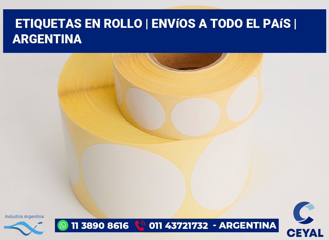 etiquetas en rollo | Envíos a todo el país | Argentina